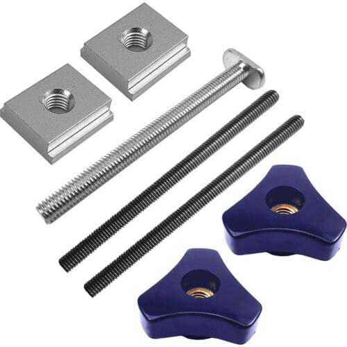 M6 M8 Nut Threaded Rod T-shaped Slide Track Jig Fixture Saw Table Chute for Router Table Bandsaws Woodworking DIY Tools