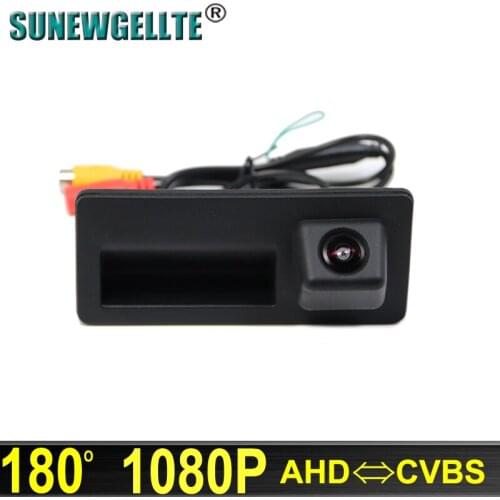 HD AHD 1080P 180 Degree Fisheye Lens Car Rear View Reverse Backup Trunk Handle Camera For VW Passat Golf Polo Jetta Audi A4 A6
