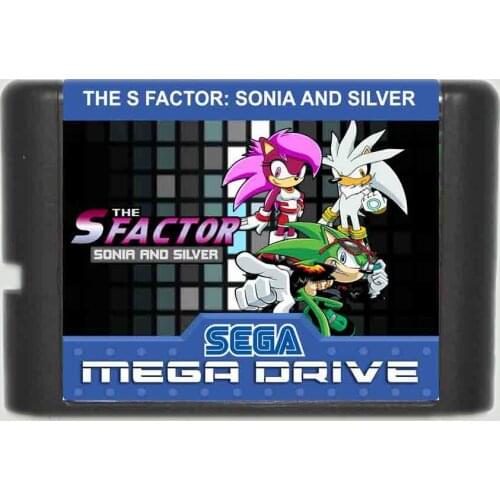 The S Factor Sonia And Silver 16 Bit MD Game Card For Sega Mega Drive For Genesis