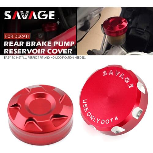 Rear Brake Reservoir Cover For DUCATI Monster 400 620 659 696 796 797 821 1100/S/EVO 1200/S/R Motorcycle Oil Fluid Cap