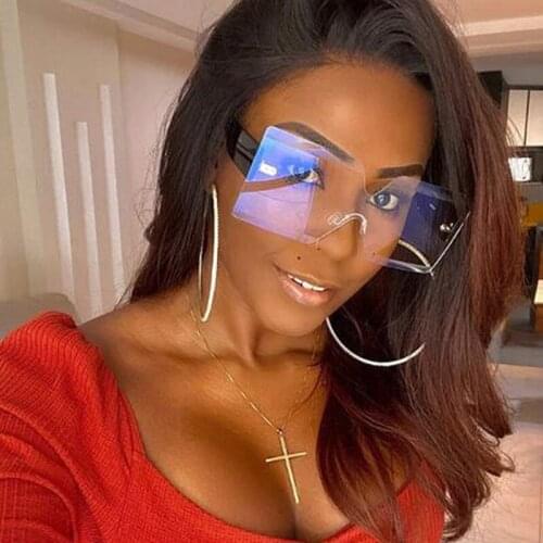 Fashion Square Rhinestone Sunglasses 2021 Women Men Design Flat Top Sun Glasses Luxury Brand Designer Gradient Eyewear Uv400