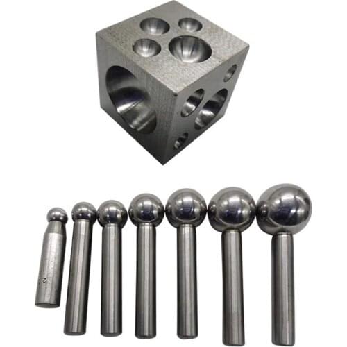 Square Dapping Block Doming Punch Set for Shaping Texturizing Jewellers Tool
