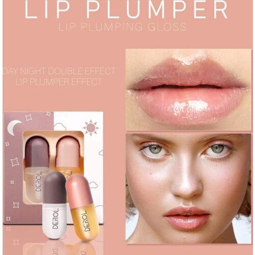 Natural Lip Plumper Lip Enhance - Lip Plumping Balm, Moisturizing Clear Lip Gloss for Fuller Lips & Hydrated Beauty Lips