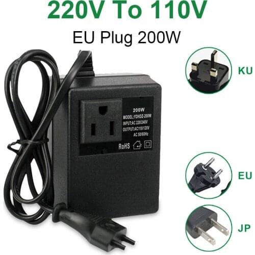 NEW 200W Voltage Converter Transformer Step Down 220V To 110V AC Step Down Travel Voltage Transformer Converter