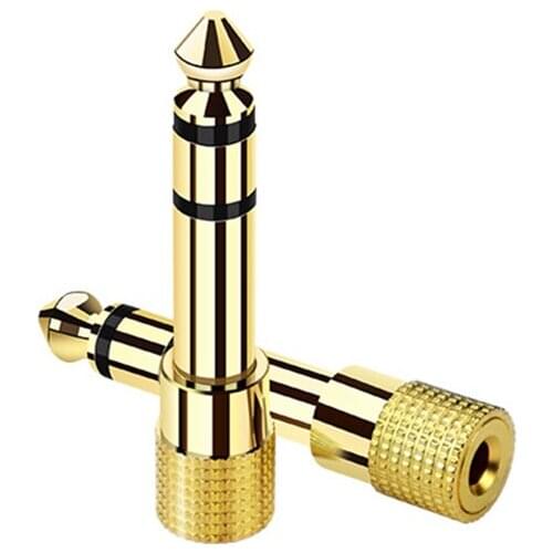 6.5MM Male to 3.5MM Female Jack Plug Audio Headset Microphone Guitar Recording Adapter 6.5 3.5 Converter Aux Cable Gold Plated