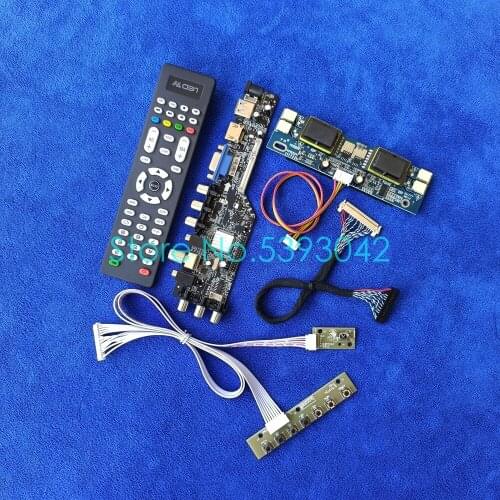 Fit M215HW01 V.0/V.1/V.9 4CCFL 1920*1080 digital signal 3663 AV USB 30-Pin LVDS DVB-C LCD display controller drive card kit