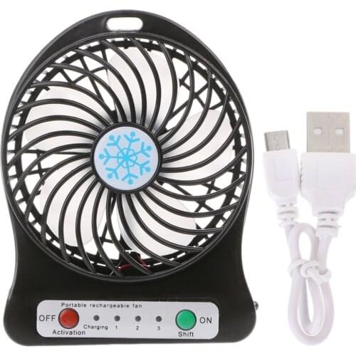 Portable LED Light Mini Fan Air Cooler Mini Desk USB Fan Third Wind USB Fan