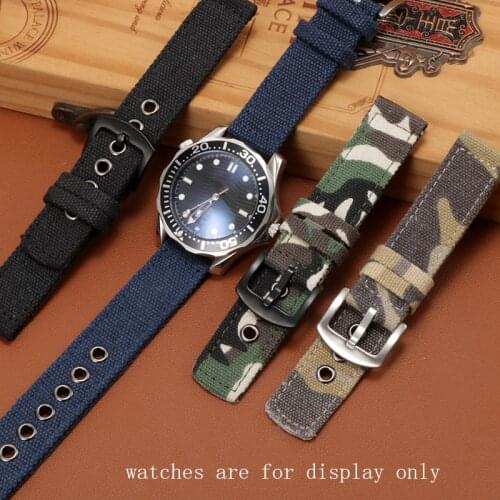 Yopo New style Camouflage Nylon watchband 18mm 20mm 22mm 24mm strap with pin buckle for mens Canvas sport watch accessories