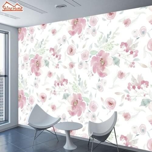 Pink Rose Wall Paper 3d Photo Mural Wallpaper Wallpapers for Living Room Contact Wall Papers Home Decor Vinyl Peel Stick Murals