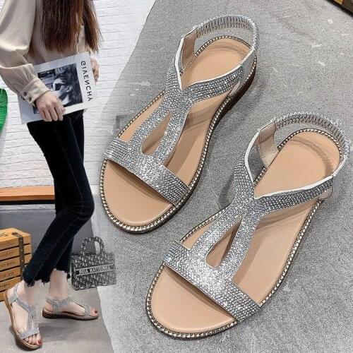 Fashion Women Sandals Summer Sexy Classic Peep Toe Shoes 2021 Newest Wear Resitant Non-slip Rhinestone Womans Platform Sandals