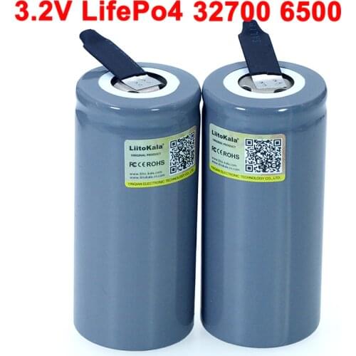 LiitoKala 32700 LiFePO4 3.2V 6500mah 33A 55A welded strip Nickel Sheets For screwdriver battery Electric Bike powered
