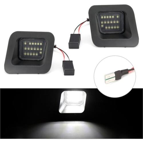 LED License Plate Light For Dodge Ram 2003-2018 1500 2500 3500 Smoked Len License Number Plate Lamp 12V 18-3528SMD Car Lights