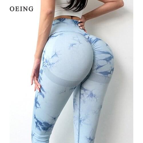 Women Sexy Bubble Butt Leggings High Waist Seamless Print Sports Pants Fitness Push Up Gym Leggings Running Workout Yoga Pants