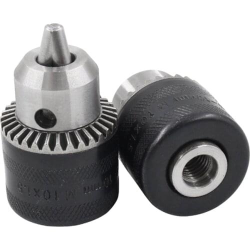 1pcs Thread Drill Chuck 1.5-13mm B16 3/8 Conversion Drill Chuck 1/2 M12x1.25 Wrench Into Electric Drill Keyless 3 Jaw Chuck