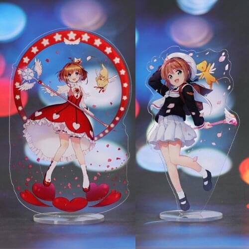 16cm NEW Card Captor Sakura KINOMOTO SAKURA Transparent Acrylic Stand Figure Desktop Decoration Collection Model Toys Gift