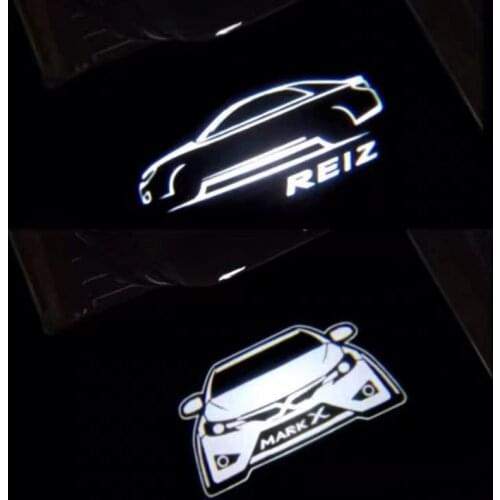 2PCS Led Lights For Car Door Lighting Welcome Laser Projector Logo Ghost Shadow Light For Toyota Mark X Reiz Car Accessories