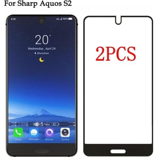 2PCS Full Cover Tempered Glass For Sharp Aquos S2 Screen Protector protective film For Sharp Aquos S2 FS8010 glass