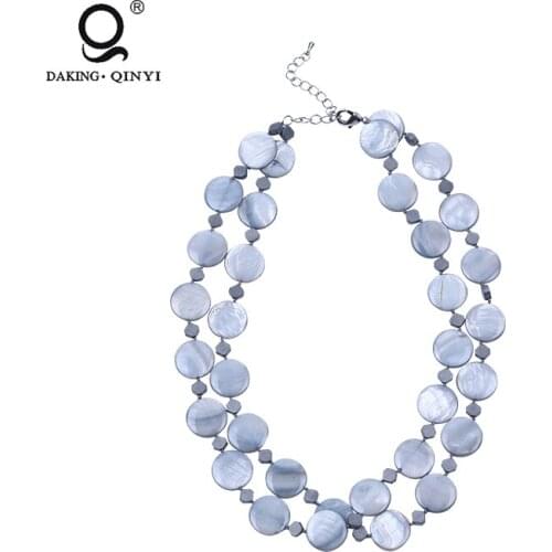 2020 New Style Fashion Cheap Jewelry Gift Hematite Shell Necklace For Girls