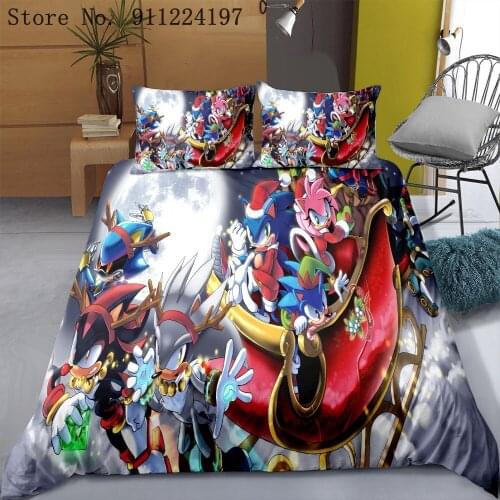 3D Printing Duvet Cover Red Cat And Blue Rabbit Comforter Bedding Set Single Double Queen King Size Bed Set For Bedroom Decor