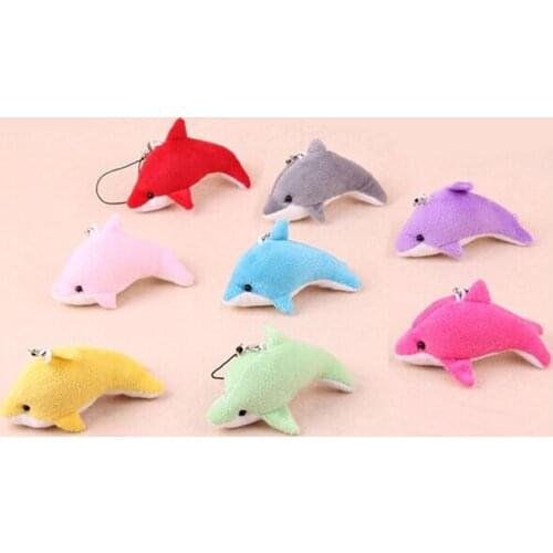 8Colors For Choice - Super Kawaii 8CM Little Dolphin Plush Stuffed Toy Wedding Bouquet Decor Accessories Doll Toy B0817