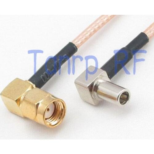 8in RP SMA male to MS147 male both right angle RF adapter connector 20CM Pigtail coaxial jumper cable RG316 extension cord