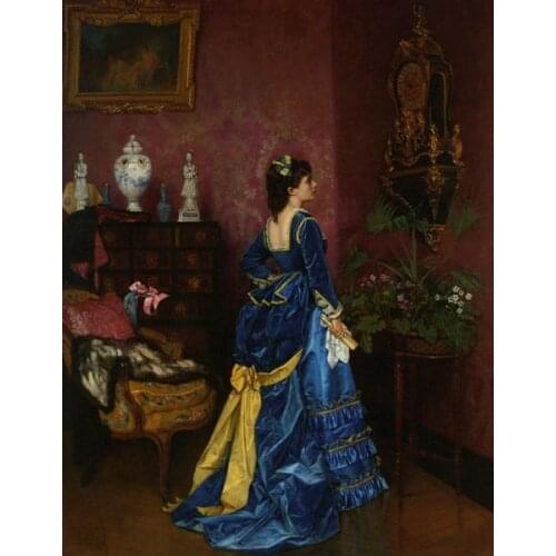 Free shipping classical court figures girl palace canvas prints oil painting printed on canvas home wall art decoration picture