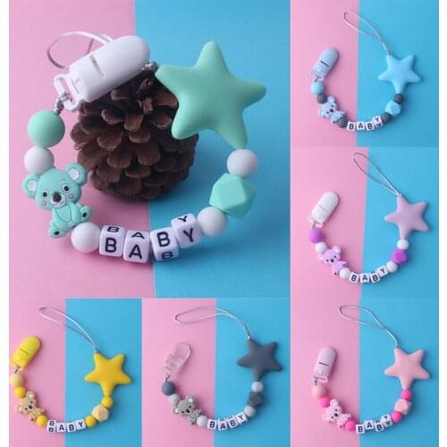 New Arrival Pacifier Chain Silicone Baby Pacifier Clips Newvorn Accessories Cartoon Infant Teether Babies Gift Pinza Chupetero