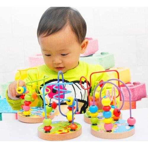 2019 Hot Early Childhood Education childrens Doll Beaded Game Mini Animal Chassis Baby Counting Beads Educational Toys