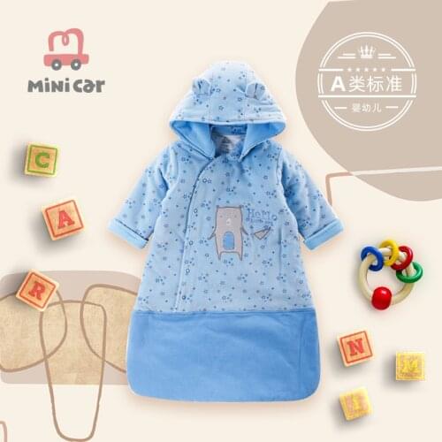 Minicar baby sleeping bag thickened in autumn and winter