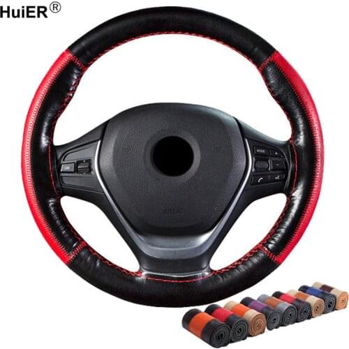 DIY Car Steering Wheel Cover 9 Colors Volant Artificial Leather Universal Braid on the Steering-wheel Car Styling Accessories