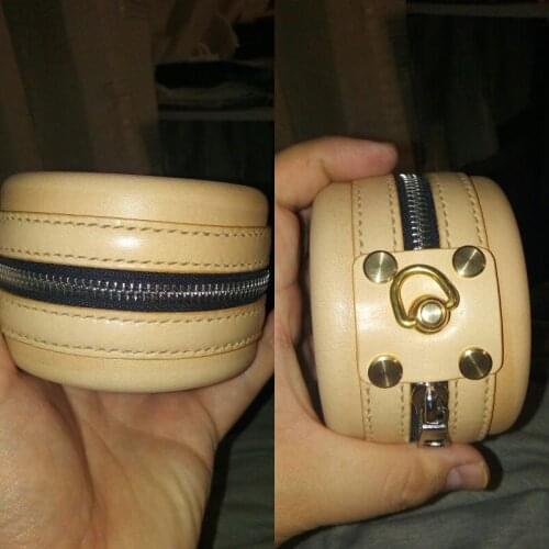 Designer leather craft template coin case round cake macaron shape modeling fixed plastic nylon mould