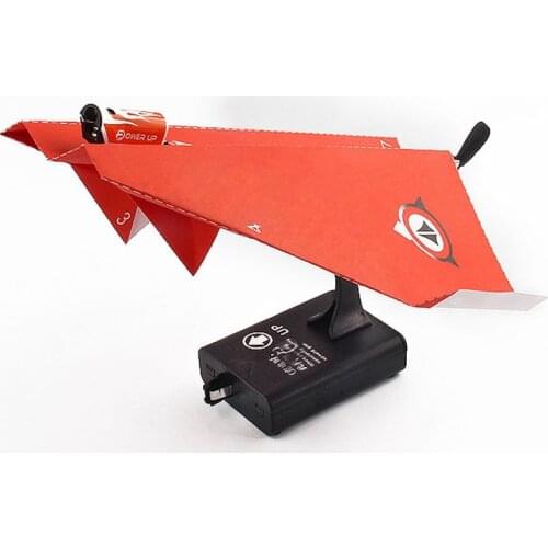 Electric Paper Airplane DIY Powerup Foldable Aircraft Model Charging Motor Glider With 2pcs Paper Air Plane Kids Outdoor Toy