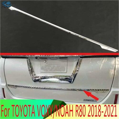 For TOYOTA VOXY/NOAH R80 2018 2019 ABS Chrome Tail Gate Door Cover Trim Rear Trunk Molding Bezel Styling Sticker Garnish