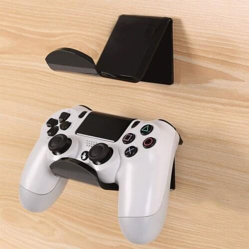 Game Controllers Bracket Acrylic Headset Hanger Wall Mount Bracket Self-Adhesive Hook for Desktop PC Gamepads Headset