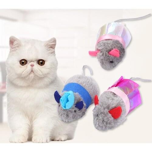 Teeth Grinding Cat Toys Mini Colorful Plush False Mouse Toys For Cats Kitten Animal Funny Playing Pet Cat Products Cat Supplies