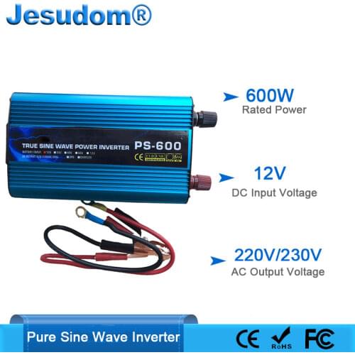 600Watts Pure Sine Wave Inverter 1200Watts Surge Power 12VDC to 220V230VAC,50HZ60HZ Solar Power Inverter