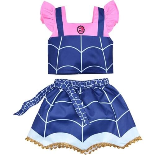 Vampirina Costume For Kids Vampire Costumes With Hairband Wings Set Cosplay Girls Dresses Halloween Fancy Dress