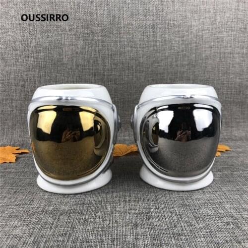 OUSSIRRO Creative Astronaut Space Helmet Ceramics Handel Coffee Large Volume Mug Office Mugs Cup Color Box For Gifts