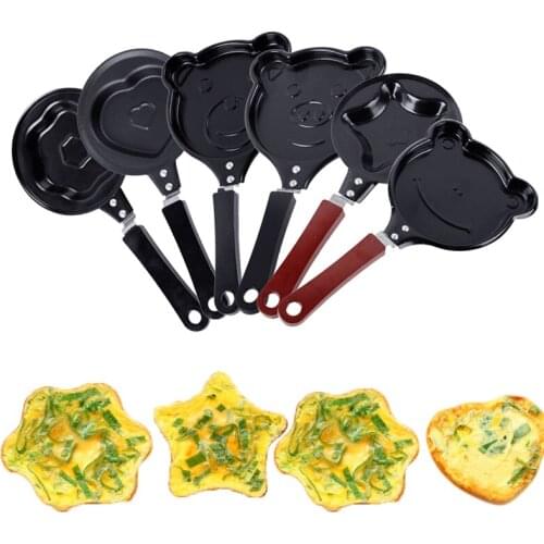 Kitchen Nonstick Stainless Steel Cute Shaped Egg Mould Pans Mini Breakfast Egg Frying Pans Cooking Tools Kitchen Accessoories