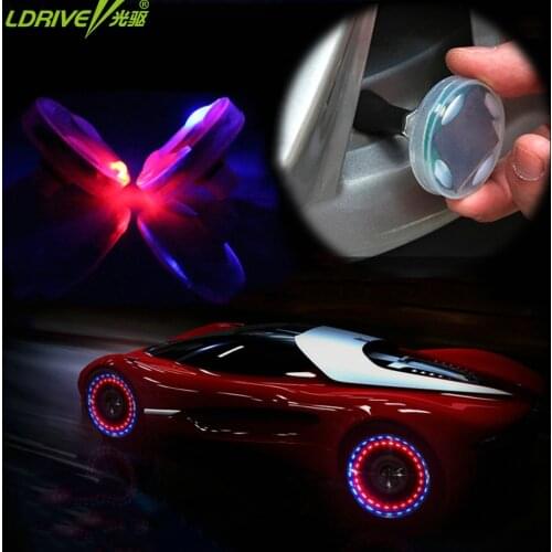 LDRIVE 1pcs Solar Car led Wheel valve lights gas nozzle cap Lamp Waterproof Motorcycle Flash Tyre strobe light RGB color flash