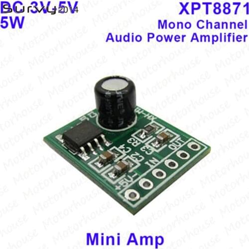 Mini XH-M125 XPT8871 Mono Stereo Lithium Battery Power Amplifier Module Board Audio Output Input 6W Sing Machine Module 3V 5V 5W