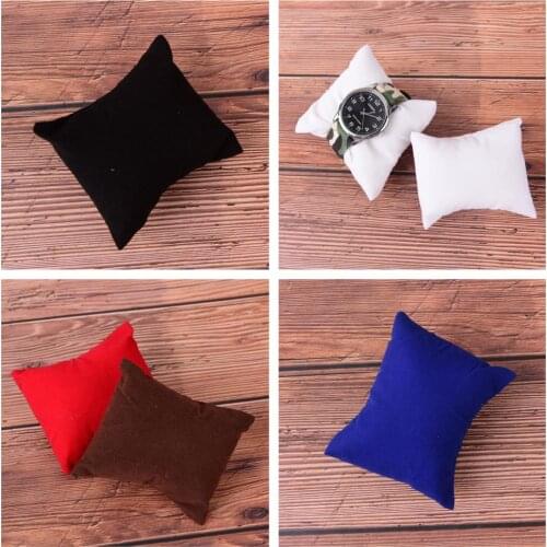 Fashion PU or Velvet Leather Bracelet Watch Pillow Jewelry Display Boxes Holder Organizers watch Accessories