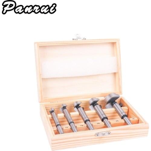 Center Foster bit set shank hinged hole saw cutter carbide bit 10/15/20/25/35mm wood flat bit