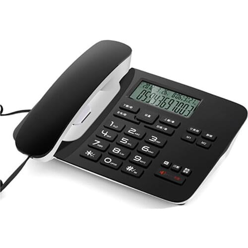Desktop Corded Telephone Landline with Caller ID, Hands-Free, DTMF/FSK Dual System, Calculator, Flash, Do Not Disturb for Home