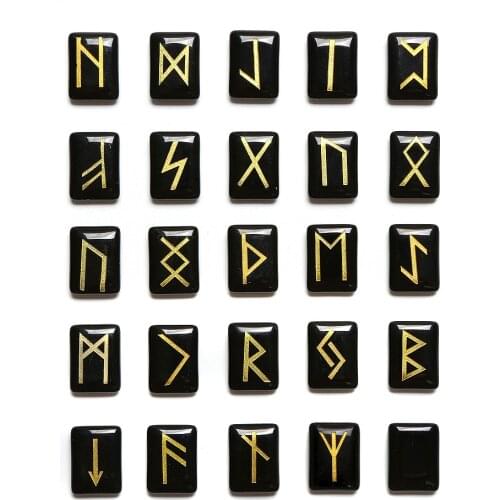 25pcs/set Natural Amethyst Crystal Runes Agate Stones Divination Agate Rune Fortune-telling Reiki Healing Collection Gift Decor