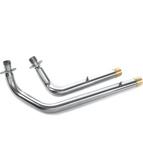 New Motorcycle Exhaust Link Pipe Exhaust Pipes Full Exhaust System +Removable Silencers Stainless For Honda STEED VLX400 VLX600