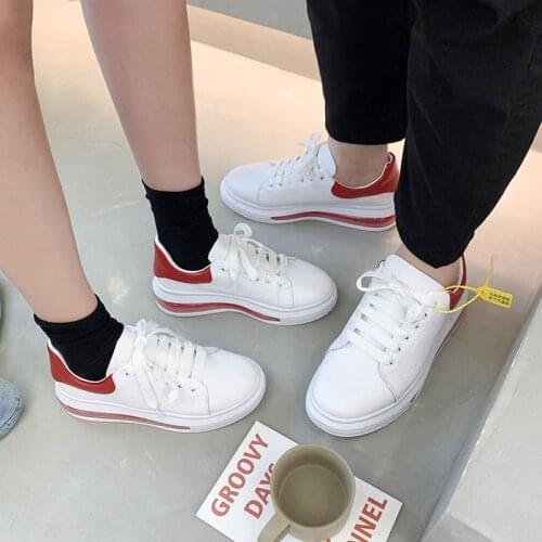 2021 new large size couple shoes sponge cake platform air cushion leisure sports shoes fashion couple shoes explosions