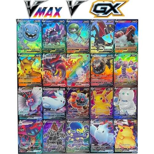 New 2021 Pokemon Card English V GX MEGA EX Trainer Flash Card Playing Card Game Castellano Children Toy