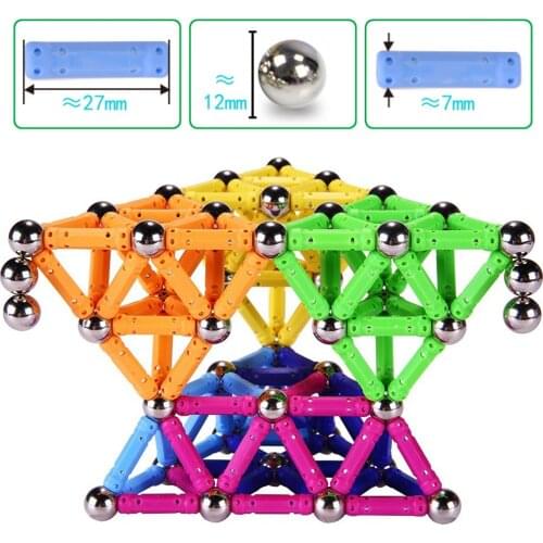 New Magnetic Building Blocks Magnetic Constructor Toys Magnet Sticks & Steel Balls Educational Toys for Children Gifts
