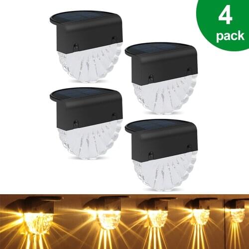 New LED Solar Light Waterproof Wall Light Solar LED Light Outdoor Garden Lights Outdoor Street Lamp Stair Lights Step Lights